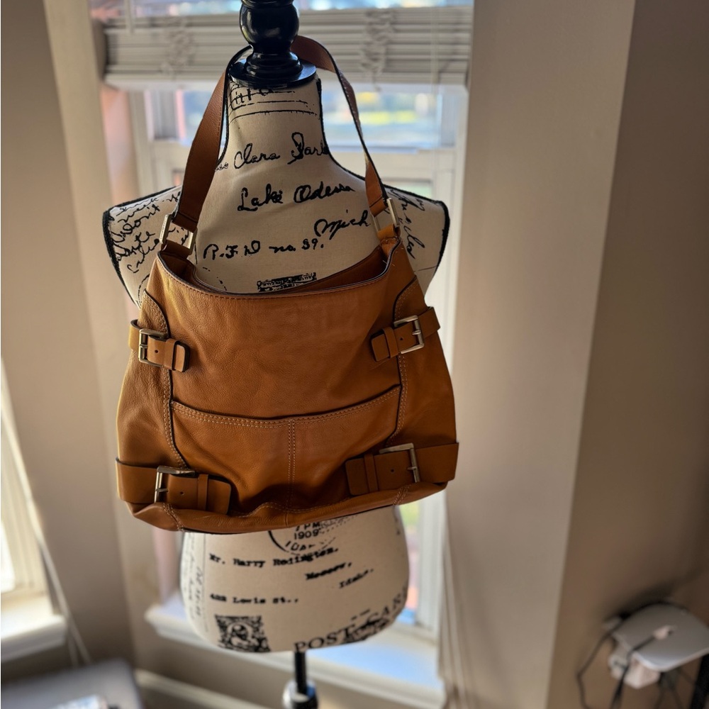 Tan Leather Shoulder Bag